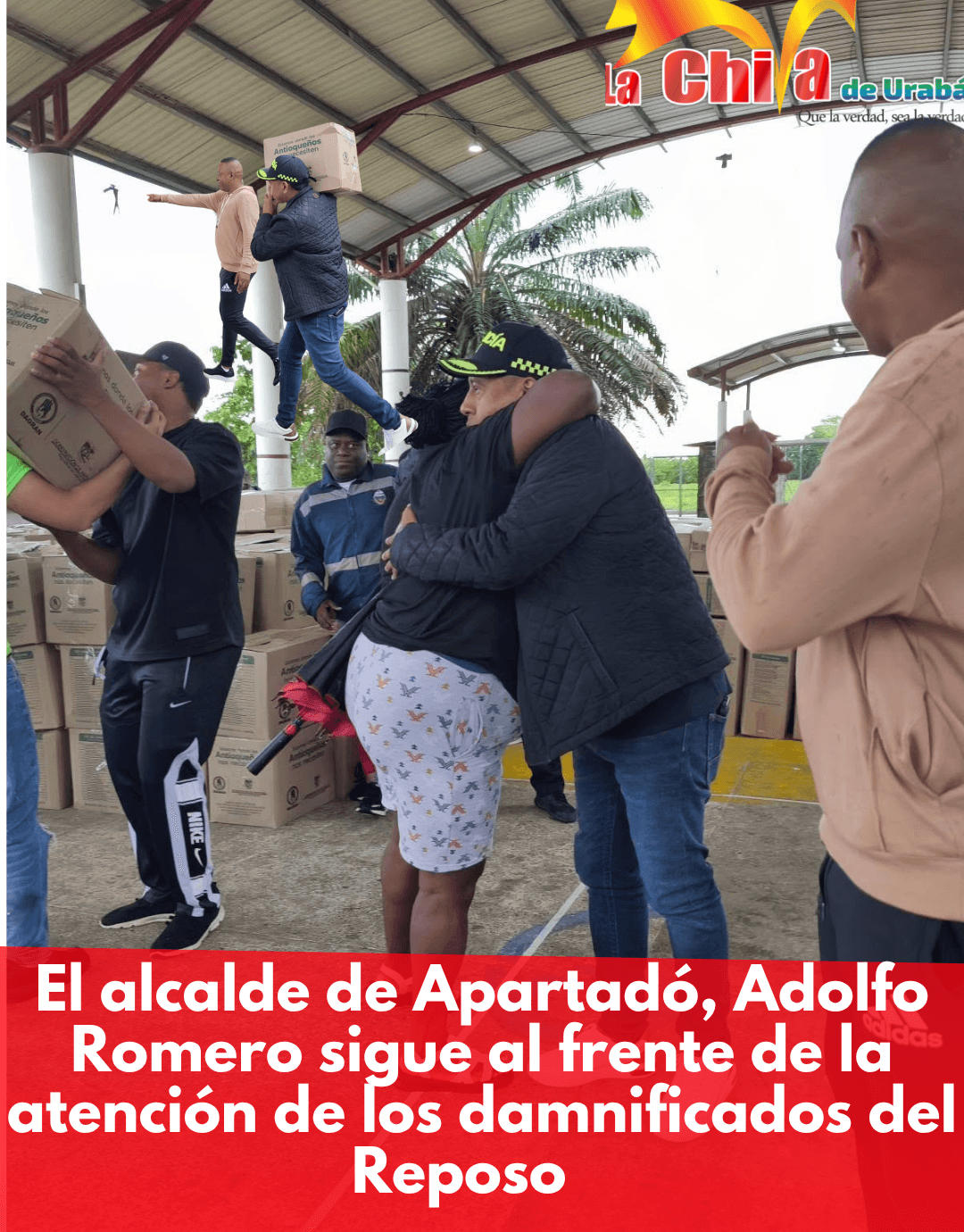 El alcalde Adolfo Romero lidera la atención de los damnificados de El Reposo