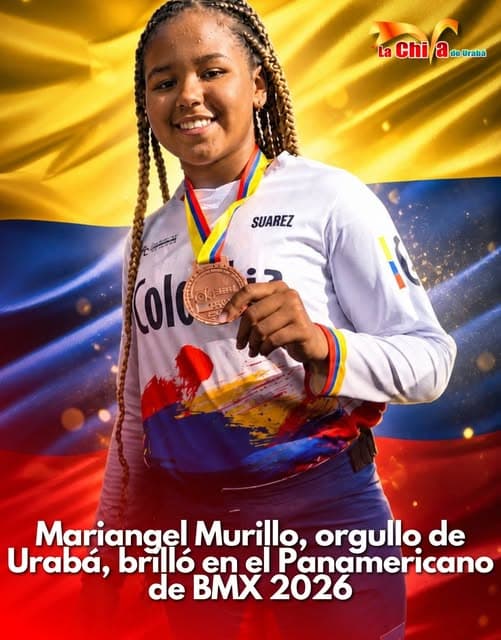 Mariangel Murillo dejó en alto a Urabá con el cuarto lugar en el Panamericano de BMX 2026