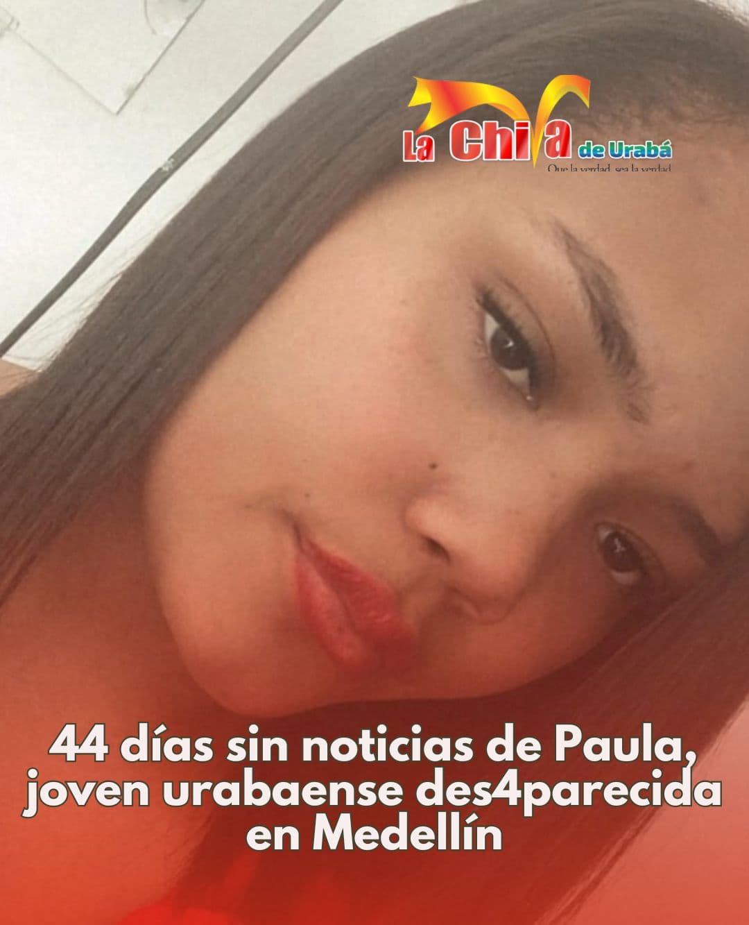 Van 44 días de la desaparición de Paula Andrea Conde Viáfara en Medellín
