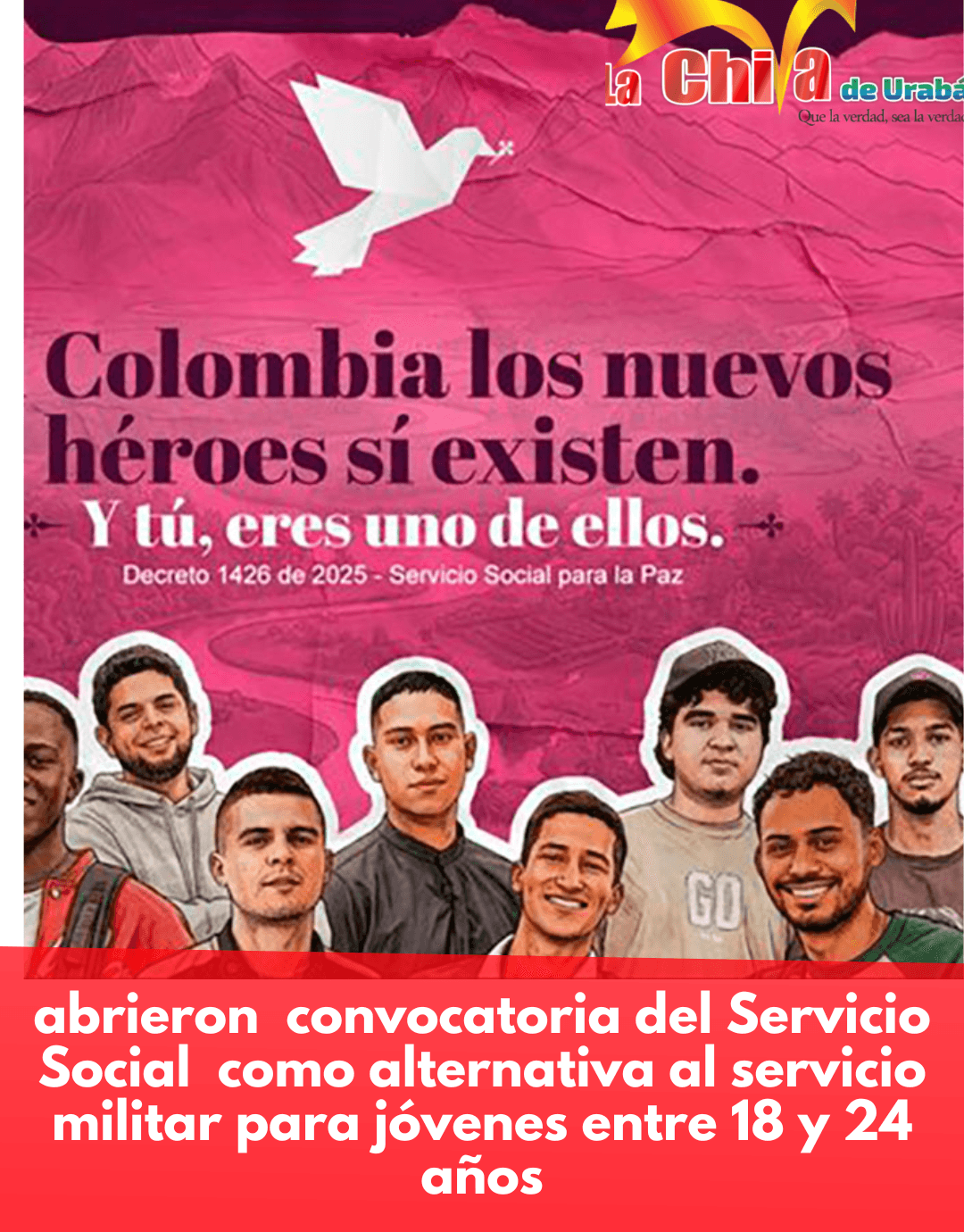 Gobierno abrió convocatoria del Servicio Social  como alternativa al servicio militar