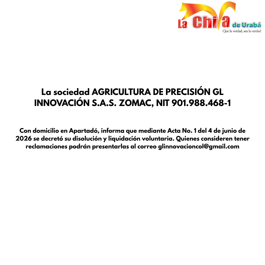 La sociedad AGRICULTURA DE PRECISIÓN GL INNOVACIÓN S.A.S. ZOMAC