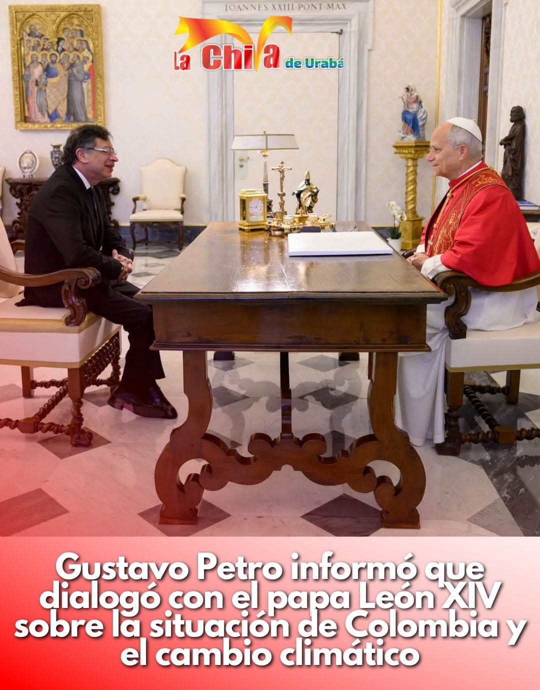 Petro se reunió con el papa León XIV y dialogaron sobre seguridad y cambio climático
