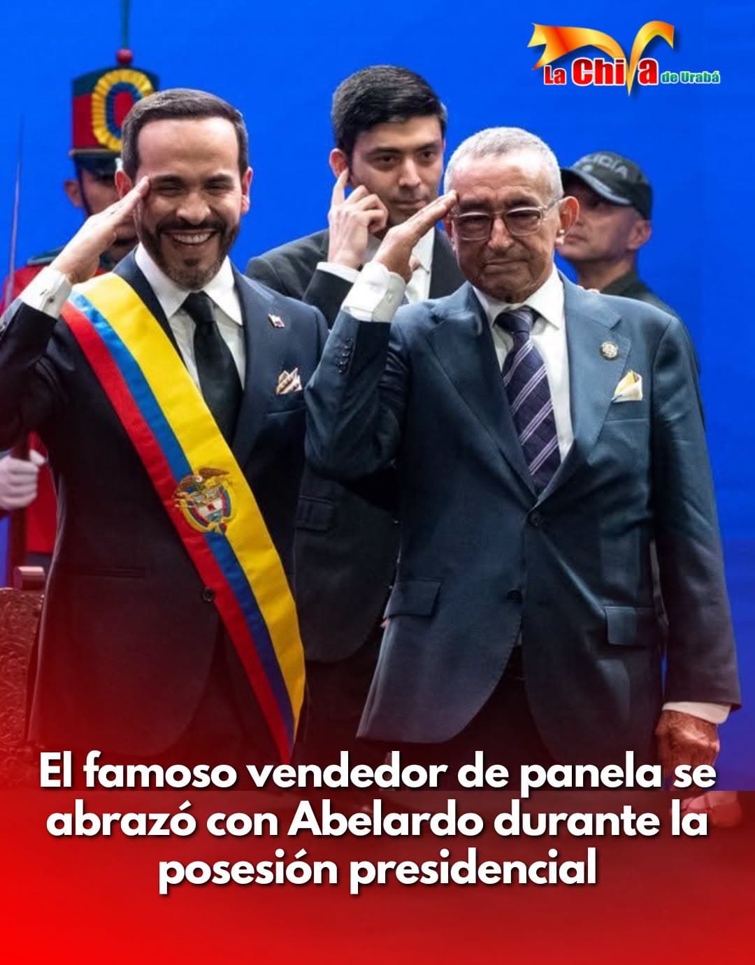 El vendedor de panela llegó a la posesión de protagonizó emotivo encuentro con el Presidente